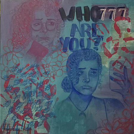 Who are You- Acrylic+Found Objects